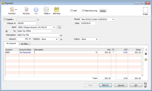 Paying your Sales Tax